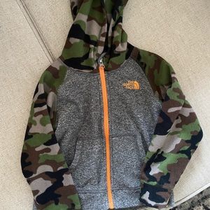 Camo grey   glacier- full zip hooded jacket fleece